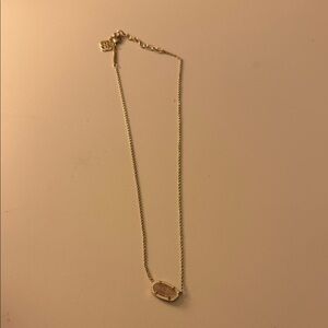 Gold Rose Quartz Kendra Scott Pendant
